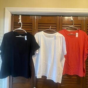 Old Navy Short Sleeve Tees - Black, White & Red